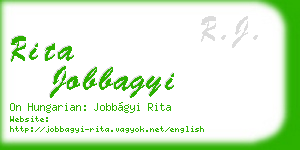 rita jobbagyi business card